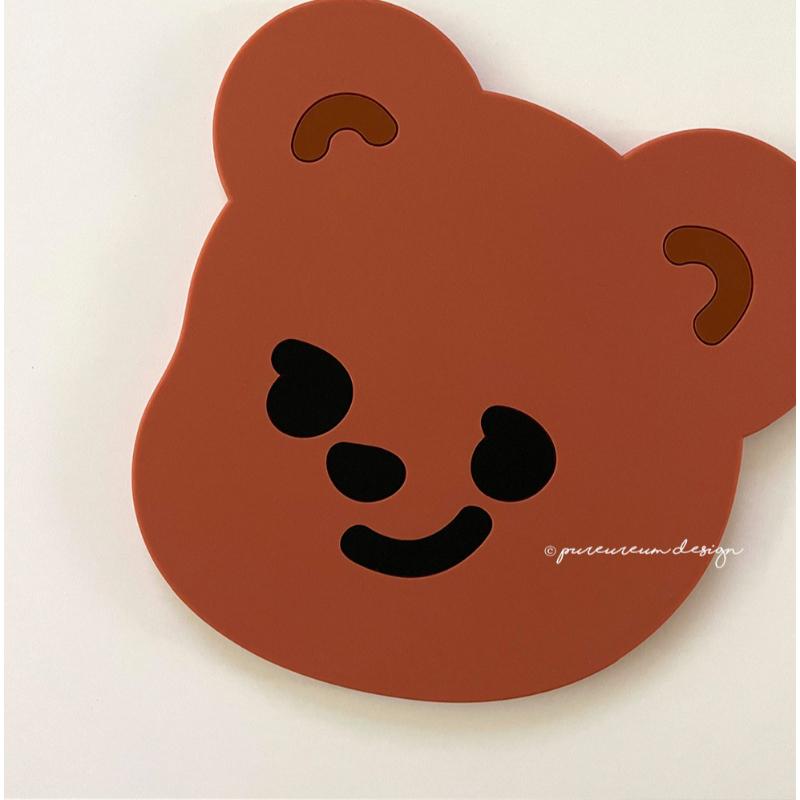 Pureureumdesign x 10x10 - Cupid Bear and Titi Silicone Coaster