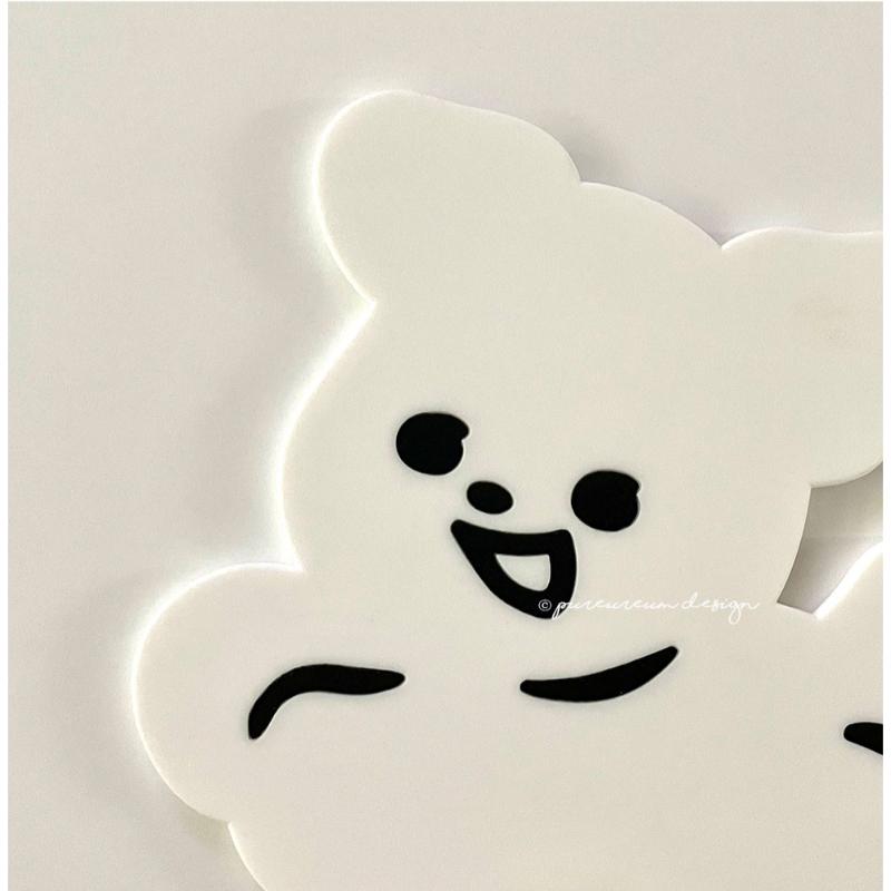 Pureureumdesign x 10x10 - Cupid Bear and Titi Silicone Coaster