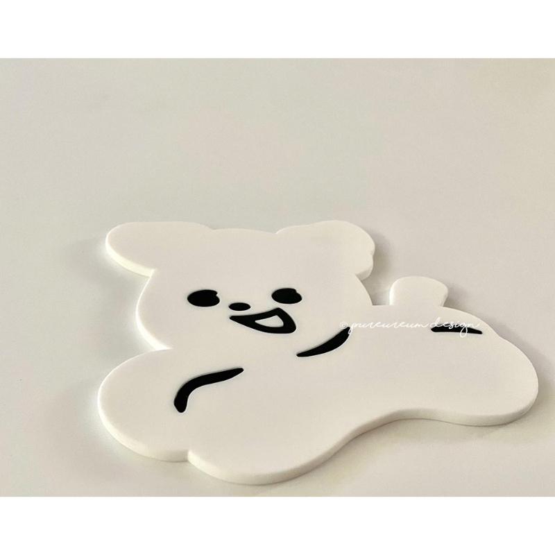 Pureureumdesign x 10x10 - Cupid Bear and Titi Silicone Coaster