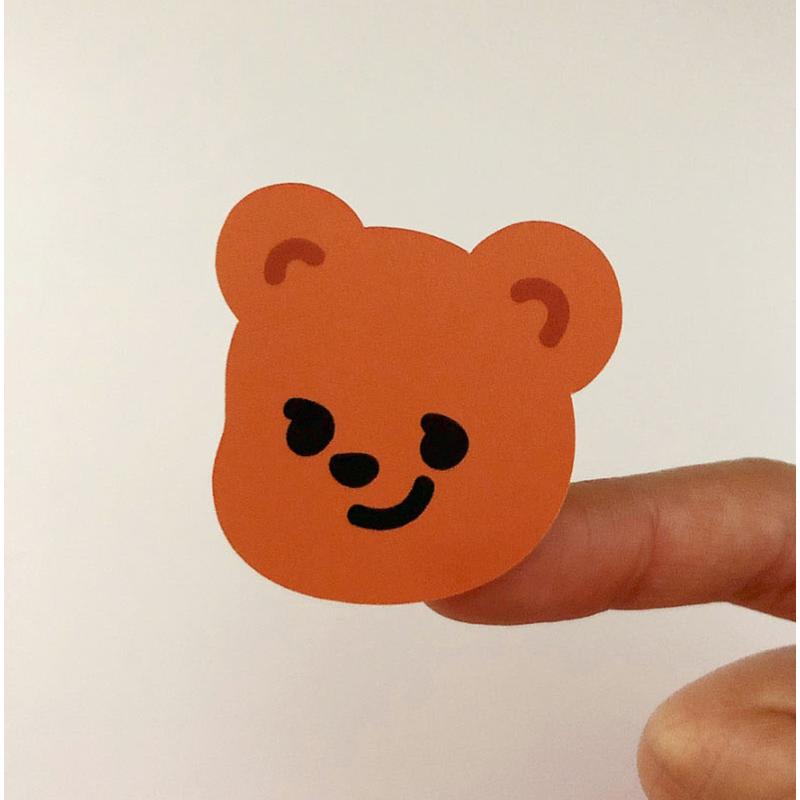 Pureureumdesign x 10x10 - Cupid Bear Face Remover Sticker