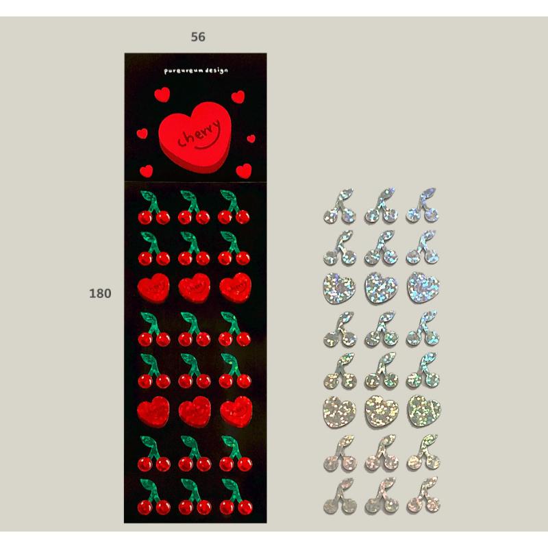 Pureureumdesign x 10x10 - Cherry Hologram Sticker