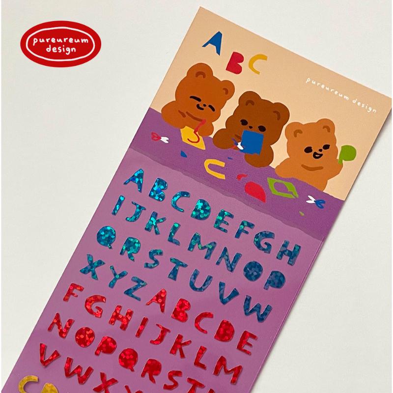 Pureureumdesign x 10x10 - Alphabet Hologram Stickers Made by Cupid Bear