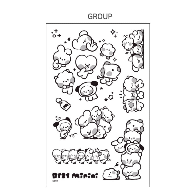 Monopoly x BT21 - Minini Tattoo Sticker