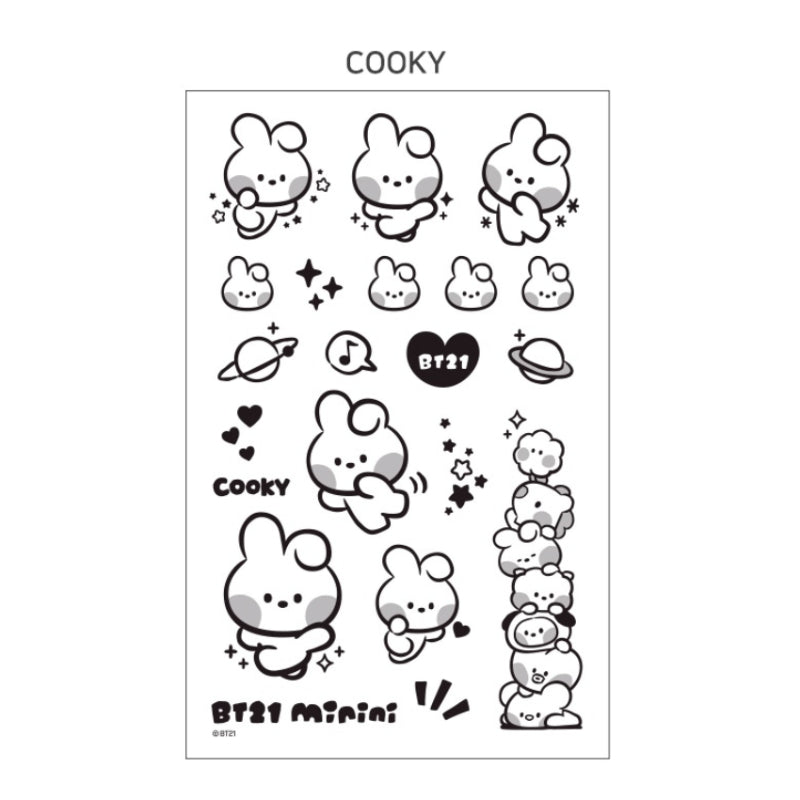 Monopoly x BT21 - Minini Tattoo Sticker