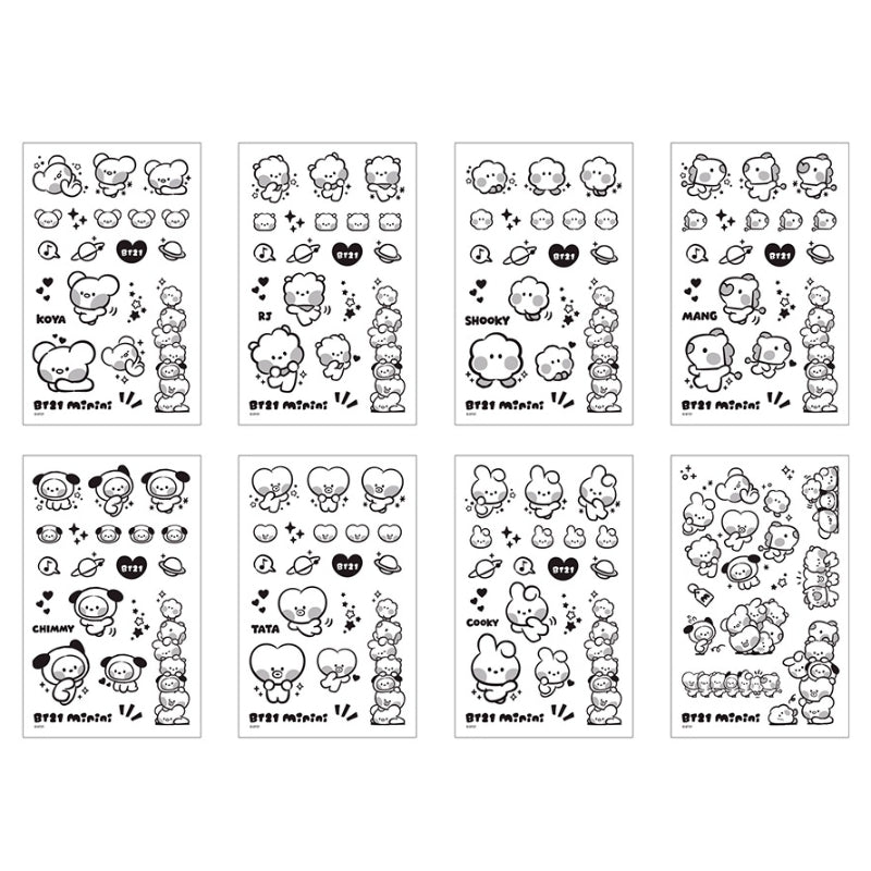 Monopoly x BT21 - Minini Tattoo Sticker