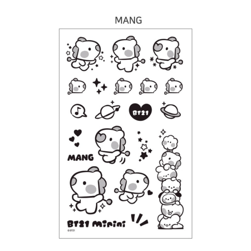 Monopoly x BT21 - Minini Tattoo Sticker