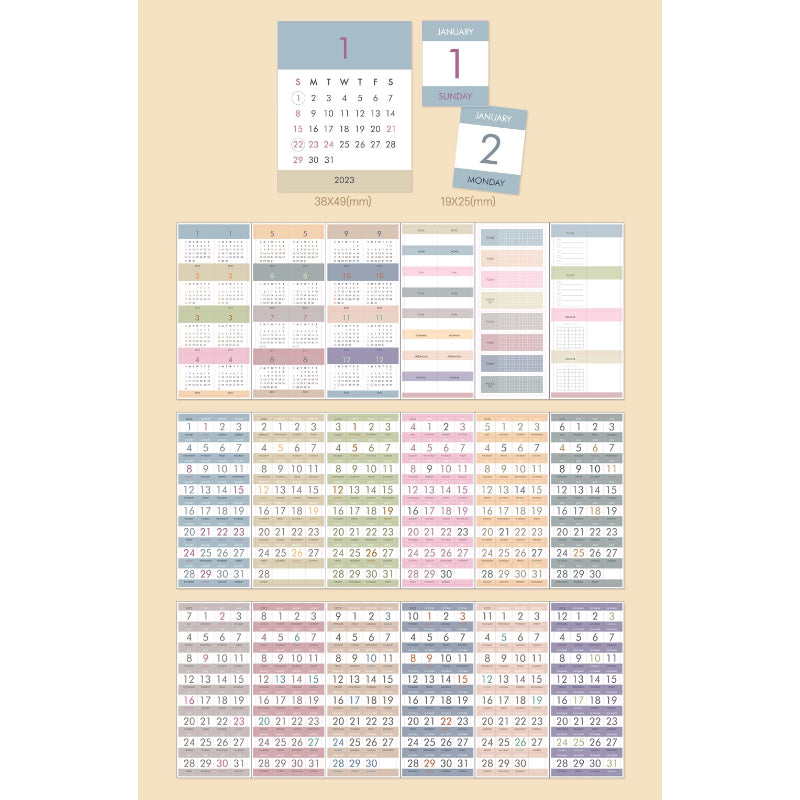 7321 DESIGN - 2023 Everyday Calendar Sticker Set