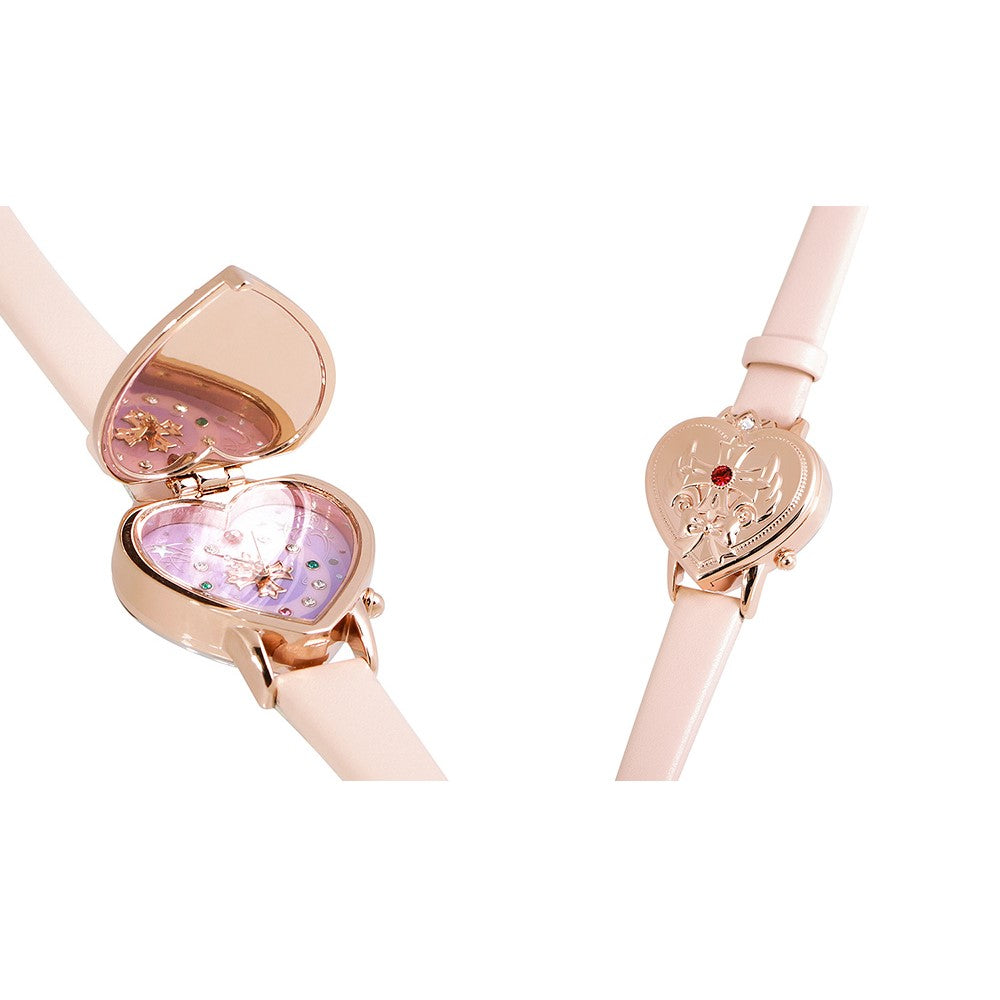 CLUE x Saint Tail - Cologne Heart Baby Rocket Pink Leather Watch