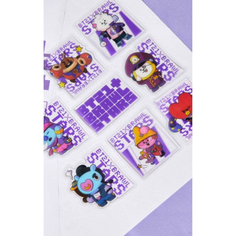 BT21 x Brawl Stars - Epoxy Sticker Pack