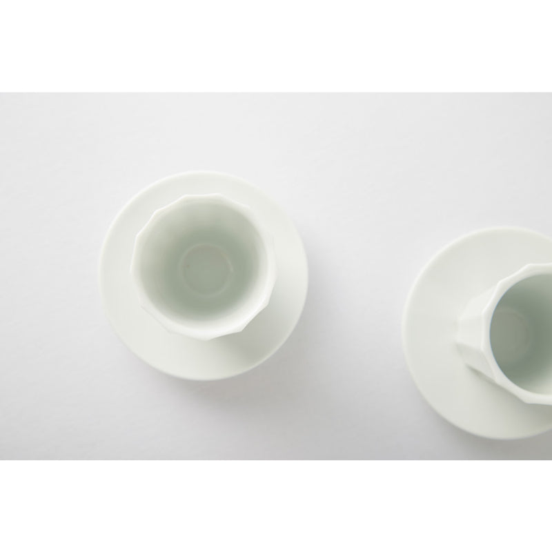 Chaora - White Porcelain Angle Tea Cup Set