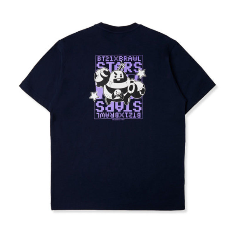 BT21 x Brawl Stars - Navy Short Sleeve T-shirt