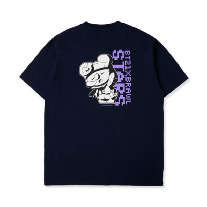 BT21 x Brawl Stars - Navy Short Sleeve T-shirt