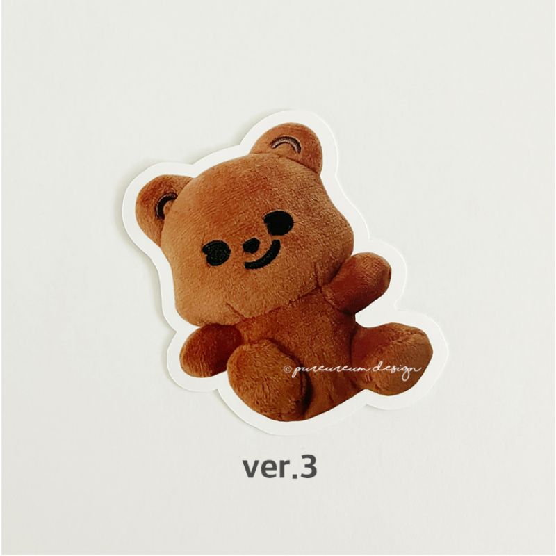 Pureureumdesign - Cupid Bear Doll Removable Piece Sticker