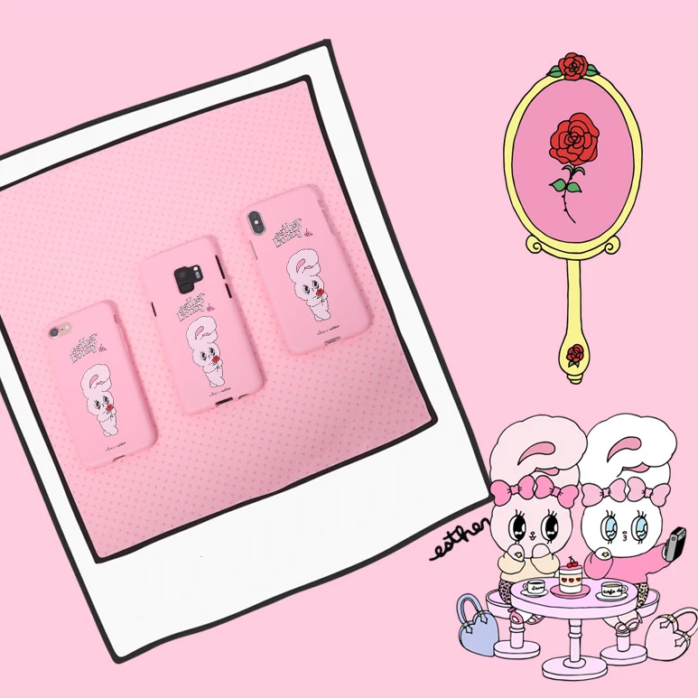 Clue X Esther Bunny - Strawberry Milk Phone Case for iPhone 7/8