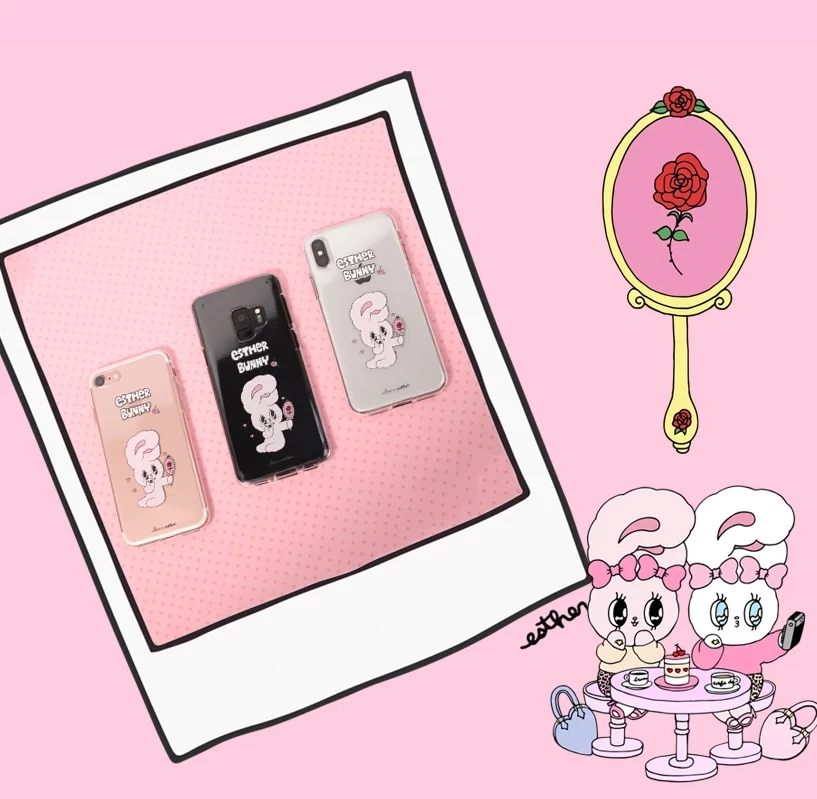 Clue X Esther Bunny - Clear Phone Case for Galaxy S8