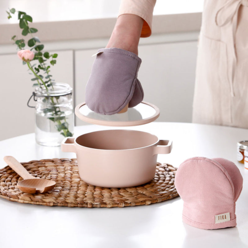 Get Neoflam FIKA Cotton 100% Oven Mitts - Pink Delivered