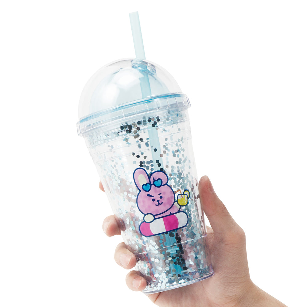 BT21 - Bon Voyage Ice Glitter Tumbler - Cooky