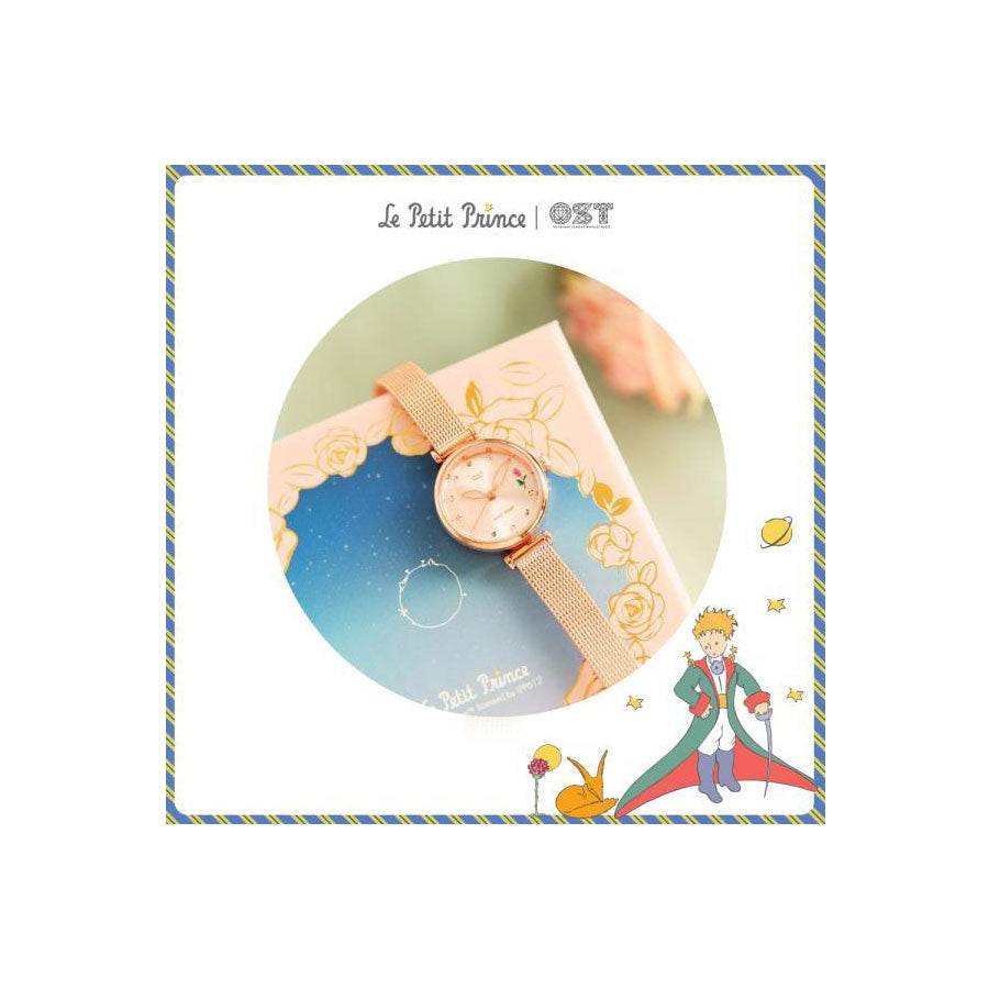 Le Petit Prince x OST - Planet Roses Rose Gold Mesh Watch