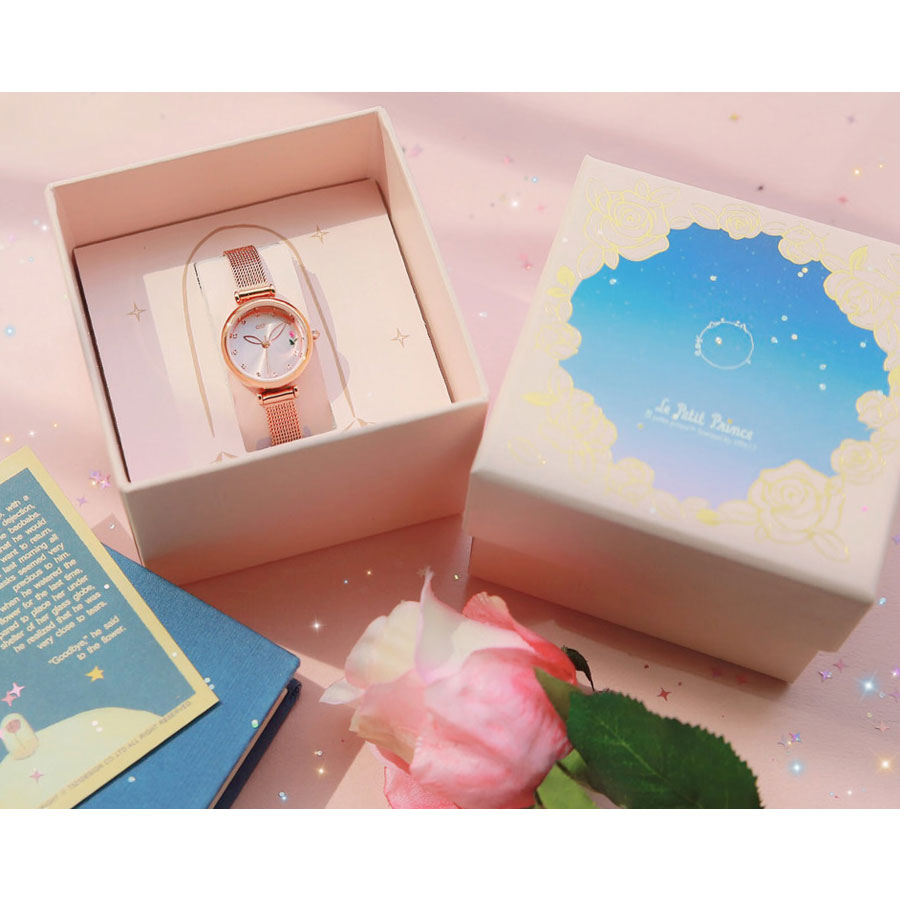 Le Petit Prince x OST - Planet Roses Rose Gold Mesh Watch