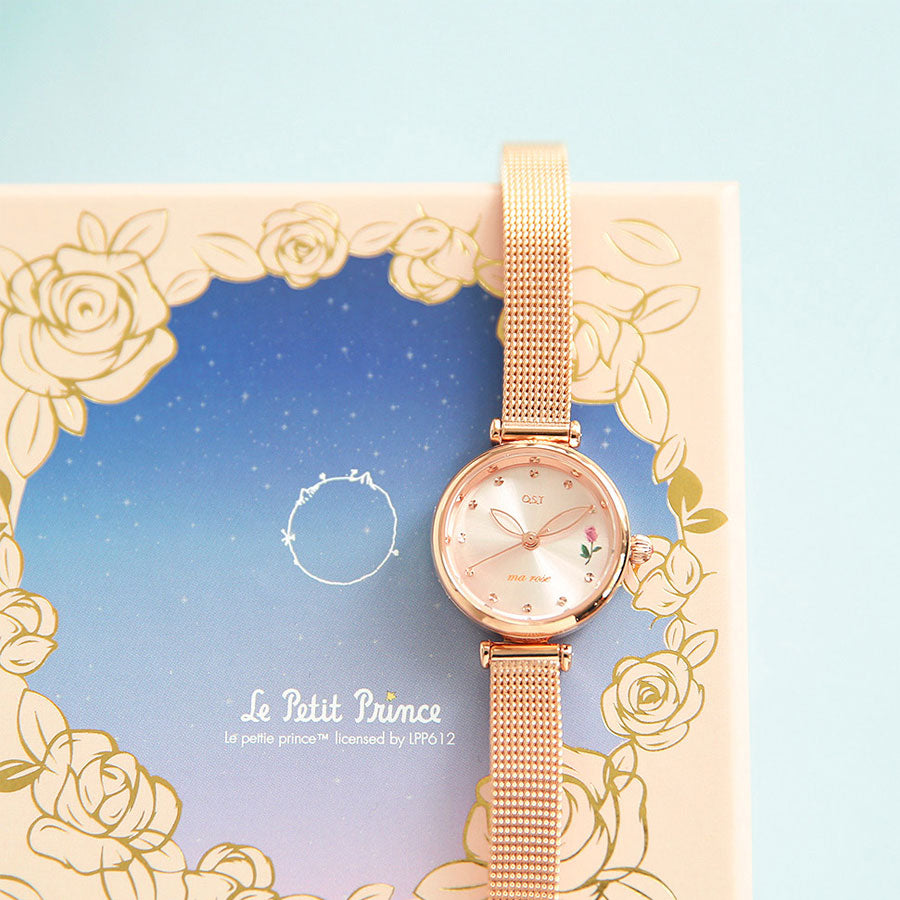 Le Petit Prince x OST - Planet Roses Rose Gold Mesh Watch