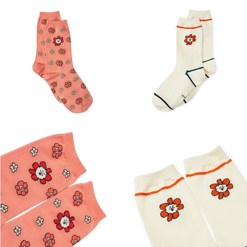 BT21 - Flower Collection - Hollow Socks Set - 2 Packs