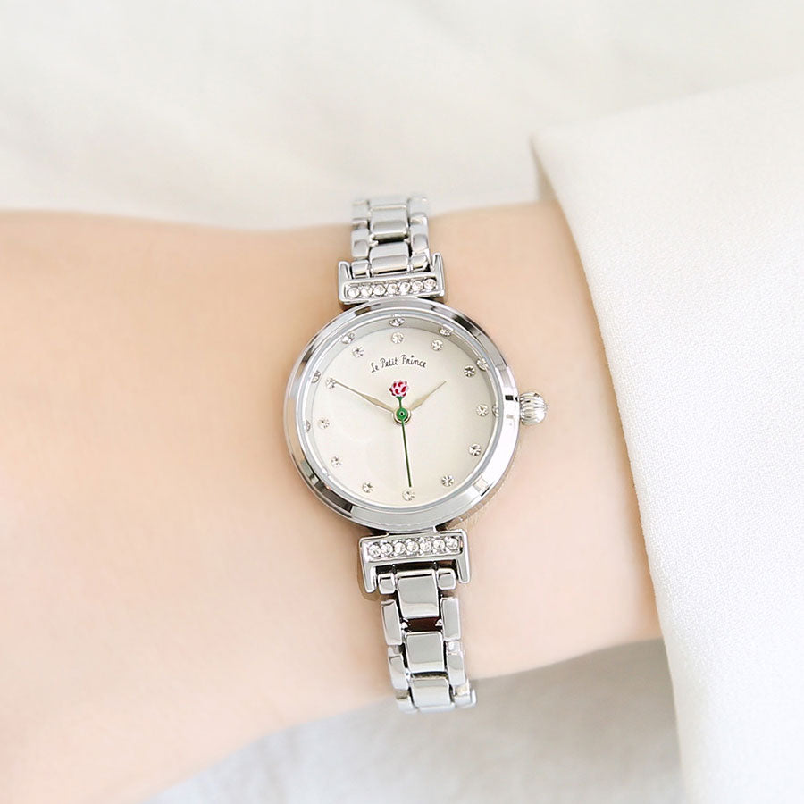 Le Petit Prince x OST - One Rose Silver Metal Watch