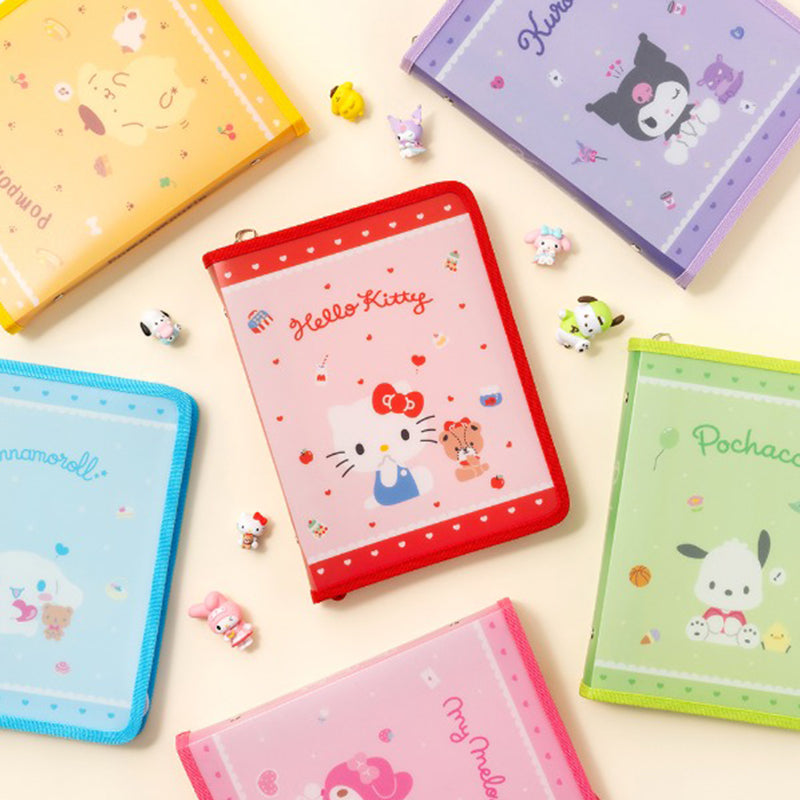 Yudaeng - A5 - Sanrio Translucent Zipper 6 Holes Diary Binder Zipper Bag Set