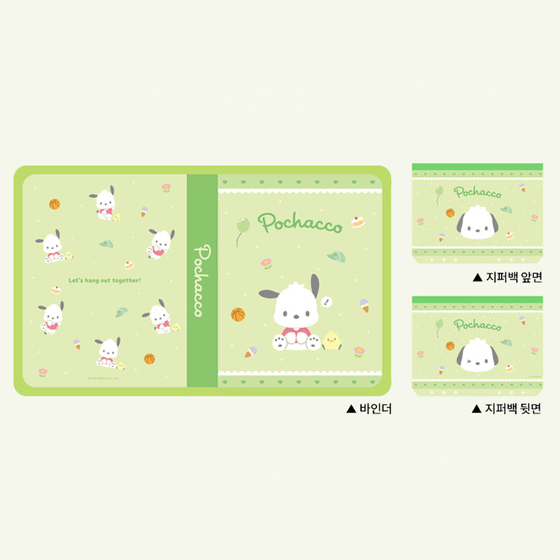 Yudaeng - A5 - Sanrio Translucent Zipper 6 Holes Diary Binder Zipper Bag Set