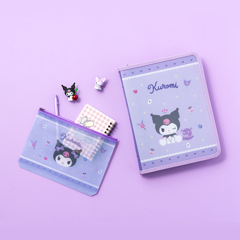 Yudaeng - A5 - Sanrio Translucent Zipper 6 Holes Diary Binder Zipper Bag Set