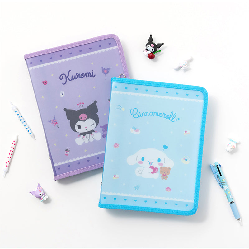 Yudaeng - A5 - Sanrio Translucent Zipper 6 Holes Diary Binder Zipper Bag Set