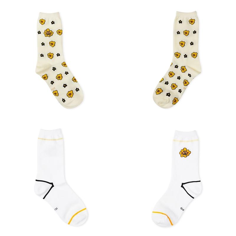 BT21 - Flower Collection - Hollow Socks Set - 2 Packs