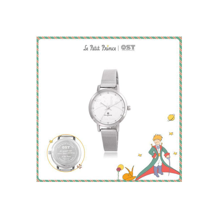 Le Petit Prince x OST - Le Petit Prince and Planet Silver Luminous Mesh Watch