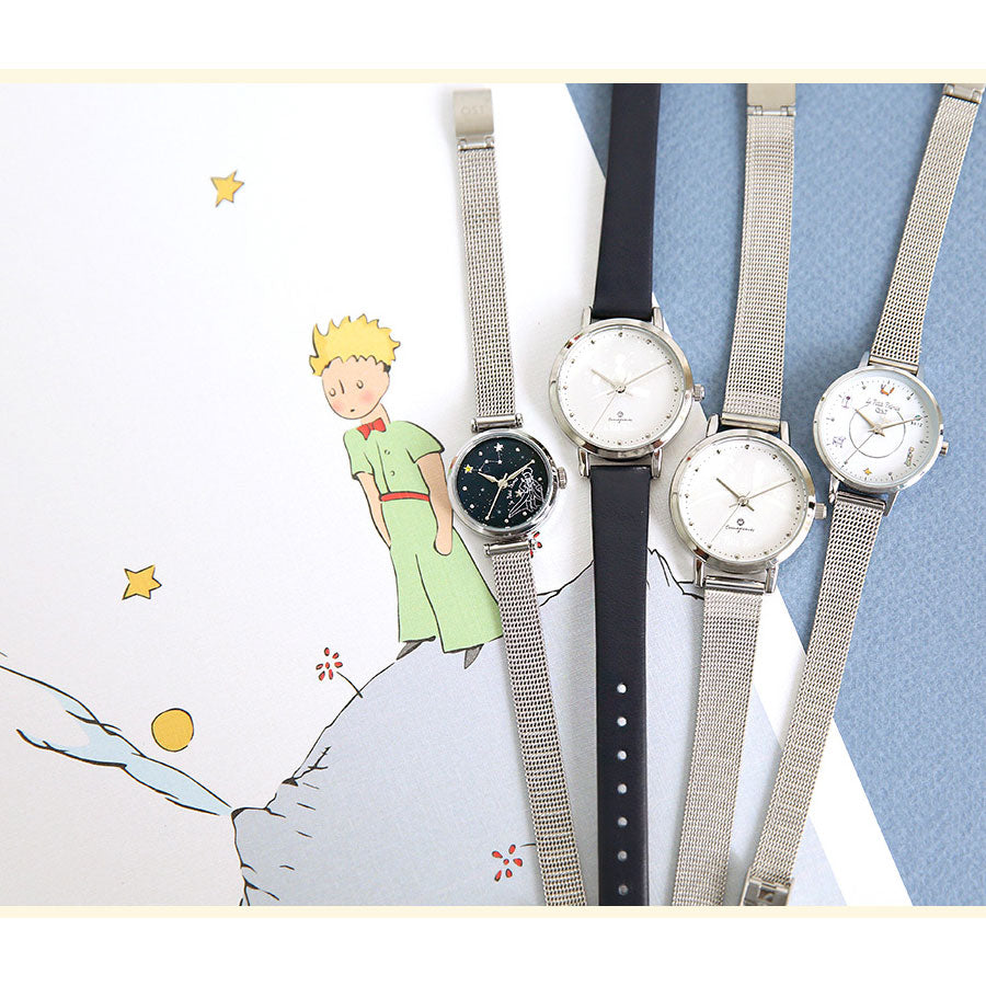 Le Petit Prince x OST - Le Petit Prince and Planet Silver Luminous Mesh Watch