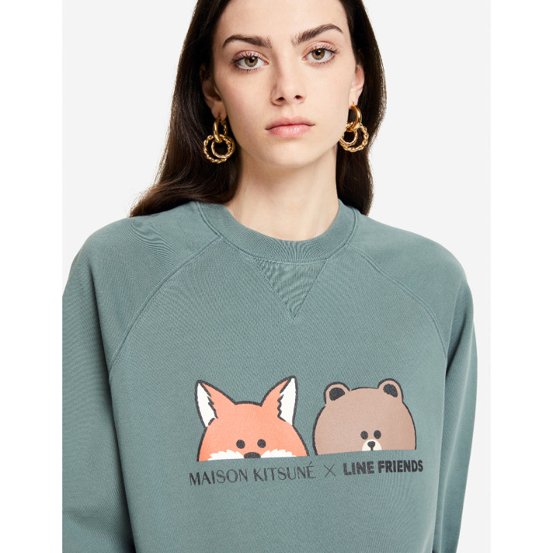 LINE KITSUNE SMALL PRINT SWEATSHIRT-